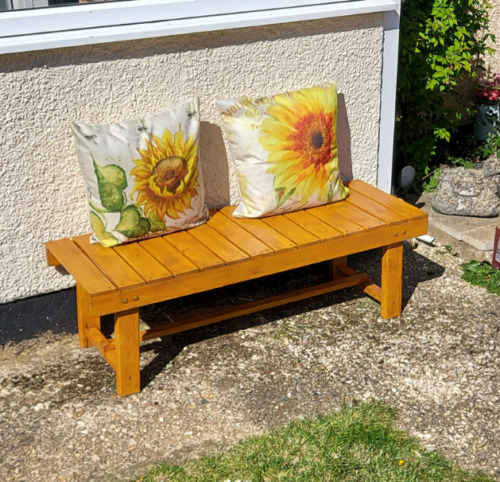 Wooden garden bench - wooden,