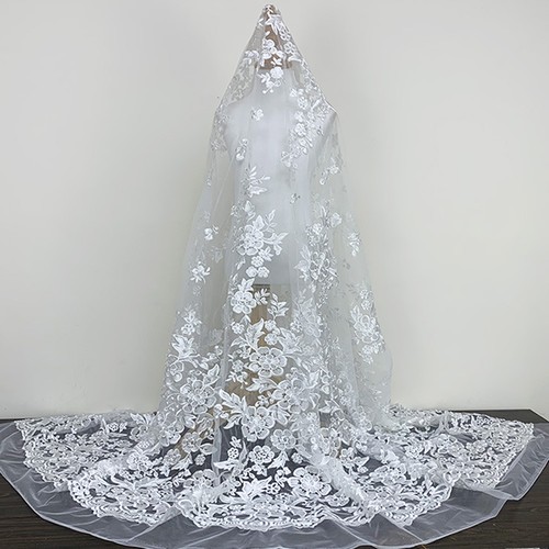 White floral embroidery - white,