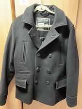 Superdry Pea Coat.  Black