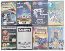 ZX Spectrum Games Bundle Tank Busters Ninja Tornado Low Level Snooker Chess