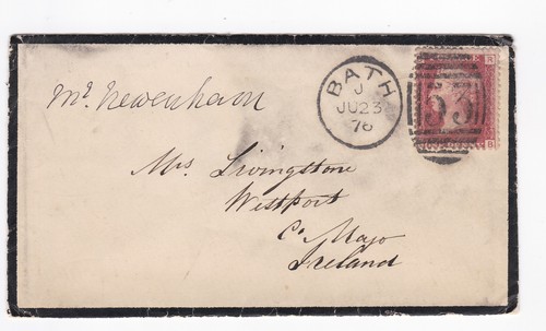 1876 penny red stamp - red,