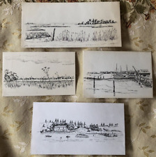 4 ORIGINAL INK DRAWINGS