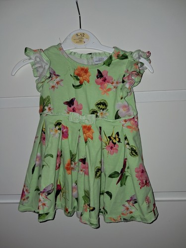 Baby girl green floral dress - girl,