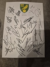 23 Signed On A Norwich City Football Teamsheet 2025/26