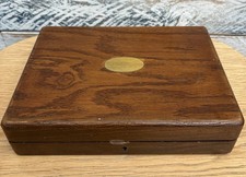Empty Wooden Oak Cutlery Box