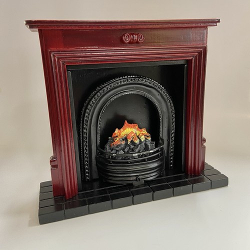 Miniature dollhouse fireplace - dollhouse,
