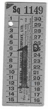 Bus Tram Tickets, 1d EAST SURREY TRACTION COMPANY, (Later LGOC)