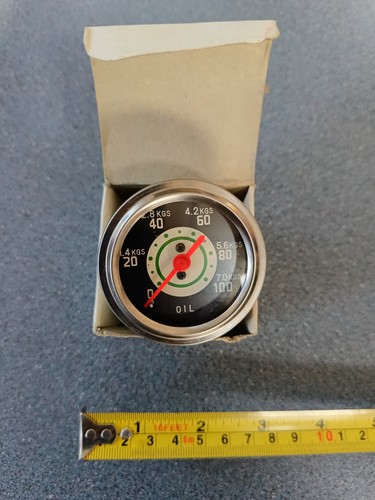 Classic car oil pressure gauge - car,