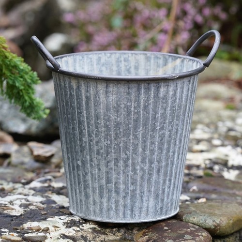 Zinc metal flower pot - flower,