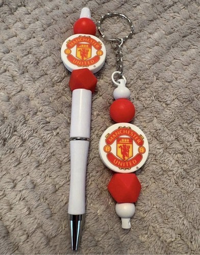 Man utd beaded pen - beaded,