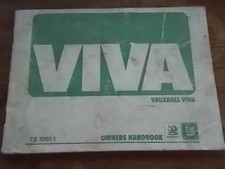 VAUXHALL VIVA OWNERS HANDBOOK