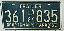 1964 Louisiana license plate