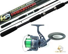 Pike Bass Spinning Rod & Reel. 2.1m Hunter Pro 2pc Rod & HP60S Reel with Line