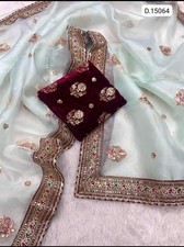 Lehenga Choli Georgette Indian Pakistani Women Bridesmaids  Half Sari Bollywood 