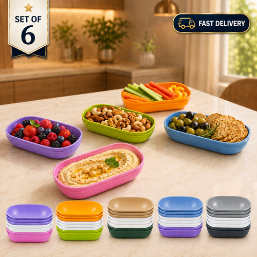 Plastic oval bowls set serving - oval,
