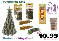Rosewood Christmas Guinea Pig Rabbit Small Animal 3D Tree n Treats Bundle