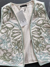 ZARA Ecru Floral Embroidered