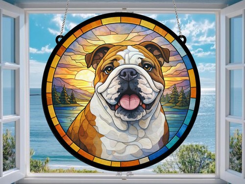 English bulldog suncatcher - bulldog, –