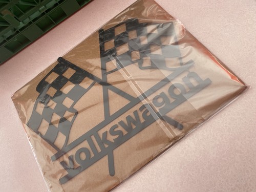 Volkswagon check flag metal - check,