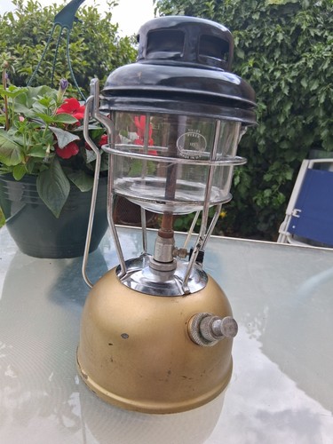 Tilley lamp gold base dated - lamp,