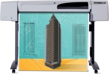 HP DesignJet 500 A0 44 Inch USB Wide Format Colour InkJet Printer Plotter C7770B