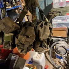 British Army DPM Webbing PLCE Load Carrying Belt with 5 Pouches - Size: Medium