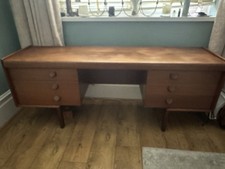 White & Newton Mid Century Teak Dressing Table/Desk - Top Needs Attention