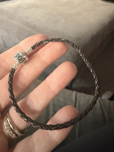 Pandora black braided - black, leather