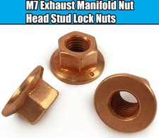 50x M7 Exhaust Manifold Nuts For BMW E36~ 3 Series Copper Hex Head Stud Lock Nut