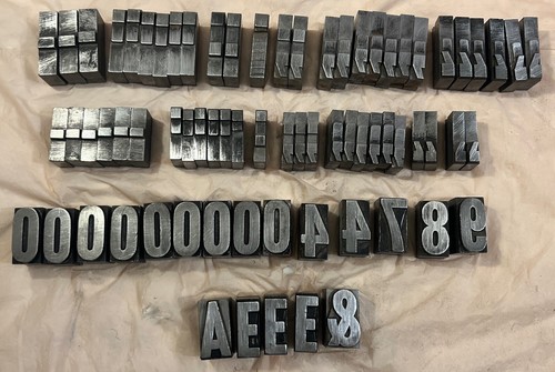 Antique metal block - 70+,
