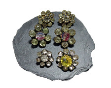 Antique Paste Flower Buttons