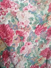 Sanderson Rose & Peony double duvet cover & 2 housewife pillowcases vintage