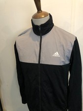 ADIDAS TRACKSUIT TOP SIZE MEDIUM BLACK / GREY
