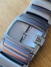 Rare QuikSilver Metro Men’s Cuff Watch 90's Vintage Quartz Stainless Steel