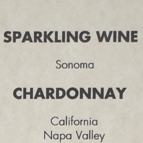 1990s sparkling wine menu - 1990s,