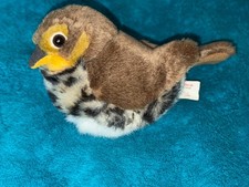 K & M INTERNATIONAL SINGING SONG THRUSH PLUSH SOFT TOY    TWEETING bird