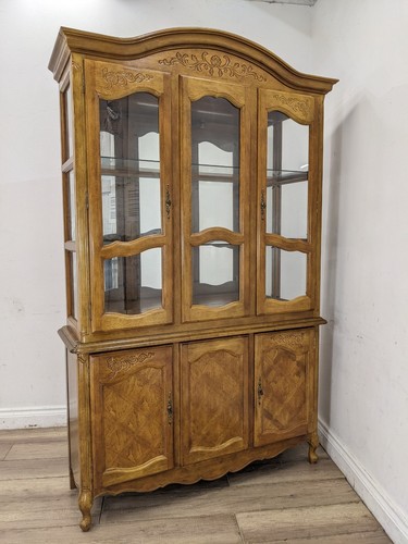 Display cabinet oak glass - cabinet,