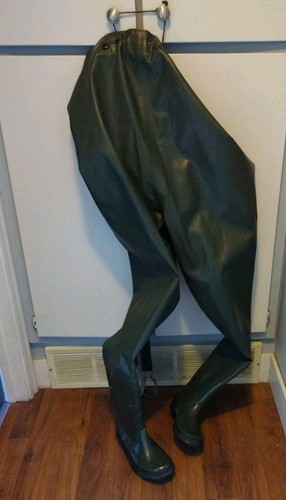 Green rubber chest - green, waders