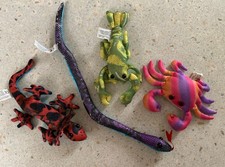 4 x sand-filled animal toys 