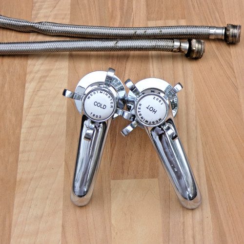 Hot cold bathroom - hot, taps