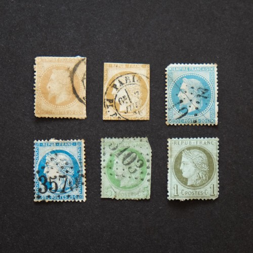 Old france postage stamps - old,