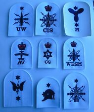 Lot of 9 Royal Navy Trade Branch Badges - Diver Radio Operator Stoker etc