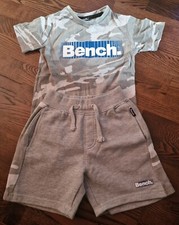 Boys Bench short top set age 7-8 years grey camouflage 