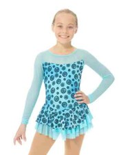 Manodor Sparkly Figure Skating Competition Dress in Turquoise Age 10-12