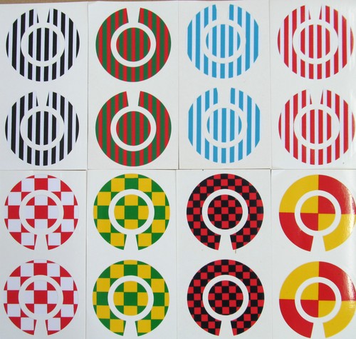 Bowls patterned markers - markers, set