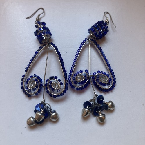 Silver tone cobalt blue - cobalt,