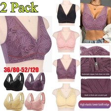 2 Pack Plus Womens Full Cup Bra Minimiser Comfort Non Padded Non wired Bralette
