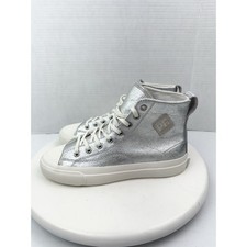 PF Flyers Sneakers Womens Size 7 Hi-Tops Silver Metallic Special Edition Shoes