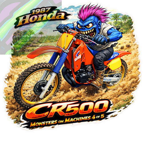 1987 honda cr500 9x9cm durable - 1987,