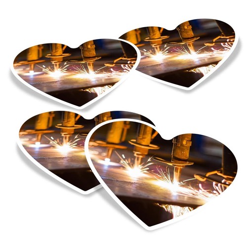 Heart vinyl stickers - 4x,